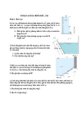 Bài tập cơ thuỷ khí | Cơ sở thủy khí ứng dụng | Trường Đại học Khoa học Tự nhiên, Đại học Quốc gia Hà Nội