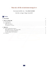 Tài liệu sưu tâm. Thao tác với file và kỹ thuật sinh test trong C++