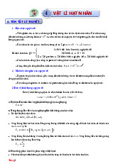 Chuyên Đề Vật Lí Hạt Nhân Ôn Thi Tốt Nghiệp THPT 2025 Có Lời Giải Chi Tiết