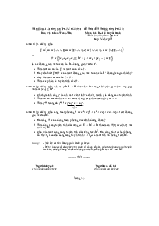 Đề thi kết thúc học phần môn Đại số tuyến tính | Đại học Sư Phạm Hà Nội