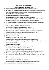 Câu hỏi ôn tập Thực vật học| Học viện Nông nghiệp Việt Nam