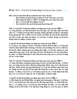 Viết 3-4 câu kể về một hoạt động em tham gia cùng các bạn lớp 2 | Tập làm văn lớp 2 | Kết nối tri thức