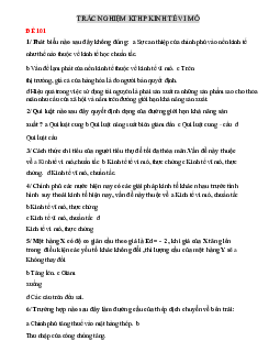 Trắc nghiệm kết thúc học phần Kinh tế vi mô | Trường Đại học Kinh tế và Quản trị Kinh doanh, Đại học Thái Nguyên
