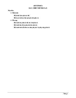 Chuyên đề phép trừ phân số Toán 6