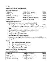 Bài tập môn Nguyên lý kế toán | Trường Đại học Thủy Lợi