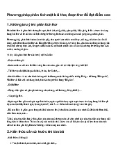 Phương pháp phân tích một bài thơ, đoạn thơ để đạt điểm cao | Ngữ văn 10