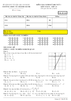 Đề kiểm tra định kỳ học kỳ 1 môn Toán 10 trường THPT Võ Thành Trinh – An Giang