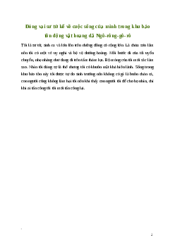 Văn mẫu Thay lời chú sư tử trong khu bảo tồn động vật hoang dã Ngô-rông-gô-rô kể về cuộc sống của mình | Kết nối tri thức