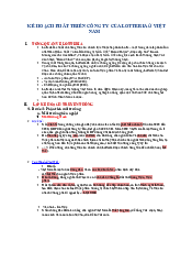 Kế hoạch phát triển công ty Lotteria ở Việt Nam - môn Quản lý học | Đại học Kinh Tế Quốc Dân