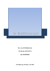 Phân tích khái quát về một vùng du lịch - Quản trị dịch vụ du lịch | Trường Đại học Tài nguyên và Môi trường Hà Nội