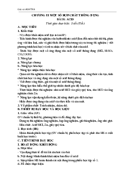 Giáo án Khoa học tự nhiên 8 Bài 8: Acid | Kết nối tri thức