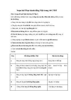 Soạn bài Thực hành tiếng Việt trang 44 CTST
