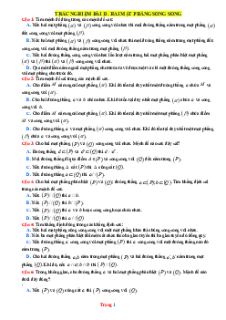 Trắc nghiệm bài 13 hai mặt phẳng song song mức thông hiểu