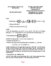 Đề Thi Môn Toán Vào 10 Chuyên Lam Sơn Thanh Hóa 2025-2026 Có Lời Giải