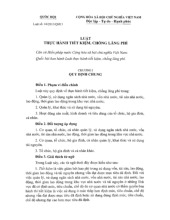 Luật Thực hành, tiết kiệm chống lãng phí năm 2013 | Học viện Hành chính Quốc gia