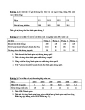 Bài tập môn Thống kê kinh doanh | Đại học Công nghệ Sài Gòn