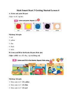 Sách Smart Start 3 Getting Started Lesson 4