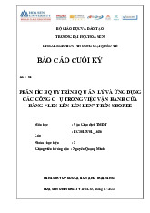 Phân Tích Quản Lý và Ứng Dụng Shopee | Báo cáo Cuối Kỳ Sàn Giao dịch TMĐT