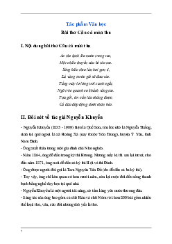 Bài thơ: Câu cá mùa thu Ngữ Văn 8 | Kết nối tri thức