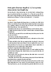 Khái quát về ba học thuyết X, Y, Z và sự khác nhau của ba học thuyết này