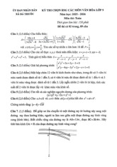 Đề thi chọn học sinh giỏi Toán 9 năm 2025 – 2026 xã Bá Thước – Thanh Hóa