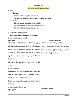 Bài giảng giới hạn hàm số