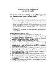 Bài tập tổng kết | Quản trị học đại cương | Đại học Bách Khoa Hà Nội