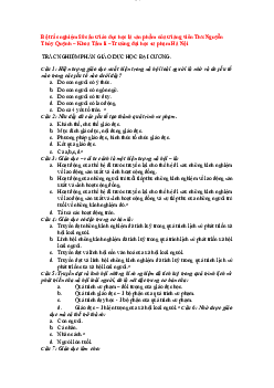 Bộ trắc nghiệm 80 câu Giáo dục học | Đại học Sư Phạm Hà Nội