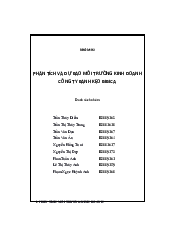 Phân tích và dự báo môi trường kinh doanh công ty bánh kẹo BIBICA | Đại học công nghệ Sài Gòn