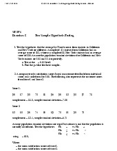 Exercise 2: Two Sample Hypothesis Testing Overview môn Xác suất thống kê| Trường Đại học Ngoại Thương