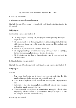 Giải Địa lí 11 Bài 2: Toàn cầu hóa và khu vực hóa kinh tế