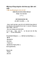 Mẫu hợp đồng cộng tác viên theo quy định mới nhất