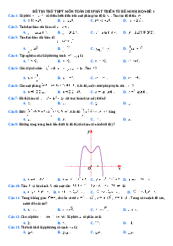 Đề thi thử THPT Quốc gia 2023 môn Toán bám sát đề minh họa - Đề 1 (có lời giải)