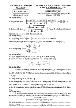 Đề học sinh giỏi thành phố Toán THCS năm 2022 – 2023 sở GD&ĐT Hải Phòng
