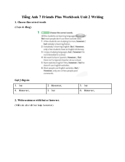 Tiếng Anh 7 Friends Plus Workbook Unit 2 Writing
