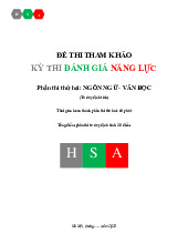Đề thi tham khảo ngôn ngữ văn học | Đại học Quốc gia Hà Nội