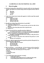 Bài kiểm tra số 1 học phần Triết học Mác - Lênin | Trường Đại học Mở Hà Nội