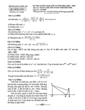 Đề tuyển sinh lớp 10 môn Toán (chuyên) năm 2025 – 2026 sở GD&ĐT Long An