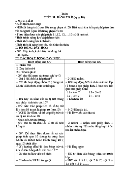Giáo án Toán 2 sách Kết nối tri thức với cuộc sống (Cả năm) | Tuần 7