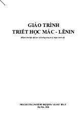 Giáo Trình Triết Học Mác - Lênin 2021