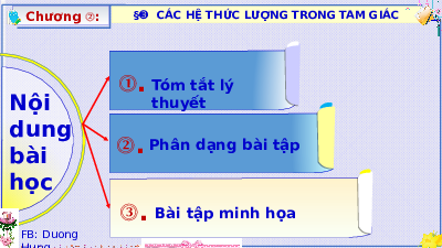 Giáo án điện tử Toán 10 Chân trời sáng tạo: Hệ thức lượng trong tam giác