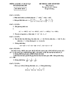 Đề thi HSG huyện Toán 8 năm 2014 – 2015 phòng GD&ĐT Kim Thành – Hải Dương