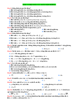 Top 40 câu trắc nghiệm bài các khái niệm mở đầu vectơ (giải chi tiết)