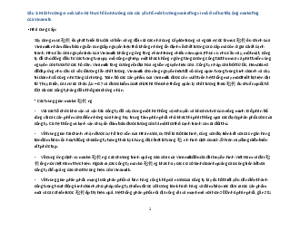 Bộ câu hỏi tự luận có đáp án ôn tập Nguyên lý Marketing