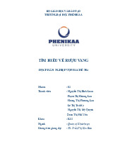 Tìm hiểu về rượu vang | Bài tiểu luận học phần Nghiệp vụ pha chế | Trường Đại học Phenikaa