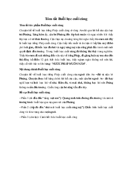 Tóm tắt Buổi học cuối cùng Ngữ Văn 10 sách Chân Trời Sáng Tạo