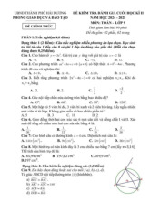 Đề cuối học kì 2 Toán 9 năm 2024 – 2025 phòng GD&ĐT TP Hải Dương