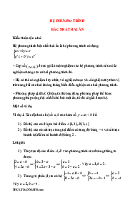 Chuyên đề hệ phương trình bậc nhất hai ẩn ôn thi vào lớp 10