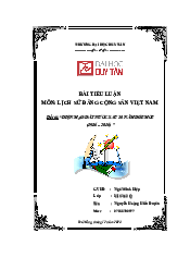 Tiểu luận lịch sử đảng cộng sản Việt Nam | Trường đại học Duy Tân