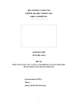 Phân tích cung, cầu và giá cả thị trường | Kinh tế vi mô | Trường đại học Thương Mại